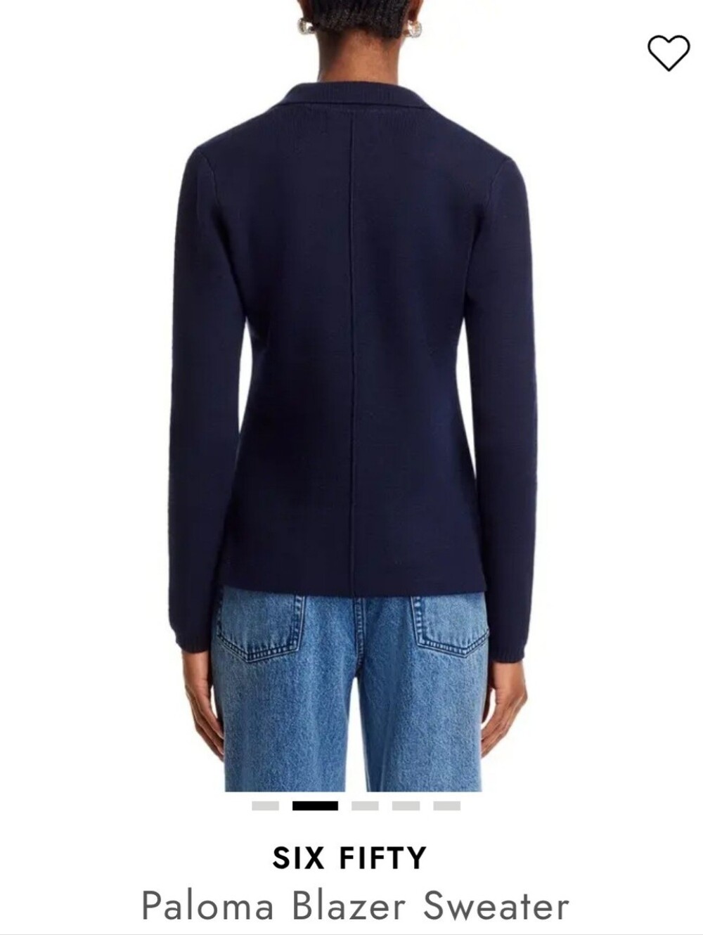 Six /Fifty Paloma Blazer Sweater With Patch Pockets Sz Med - Picture 2 of 9